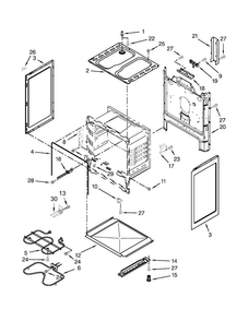 Chassis Parts Diagram and Parts List for ACR3130BAW0  Amana Range