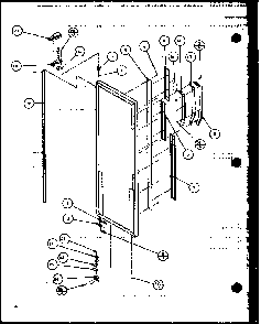 Ref Door Diagram and Parts List for 36538-P1121904WL  Amana Refrigerator