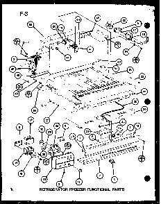 Refrigerator Freezer Functional Parts Diagram and Parts List for TC18GG-P75535-11W  Amana Refrigerator