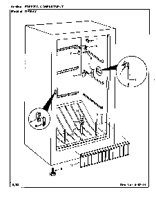 Freezer Compartment Diagram and Parts List for DF15HX X5Z53 Maytag Refrigerator