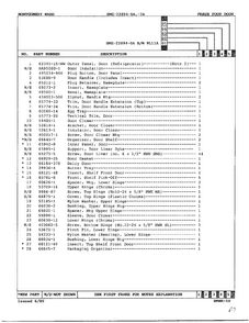 Fresh Food Door Page 2 Diagram and Parts List for 22894-OA  Admiral Refrigerator