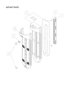M/F Duct Parts Diagram and Parts List for 11170719911  Kenmore Refrigerator