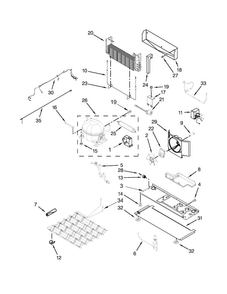 Unit Parts Diagram and Parts List for MFT2776DEE00  Maytag Refrigerator