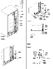 Cabinet Back Diagram and Parts List for SRD522VW-P1320301WW  Amana Refrigerator