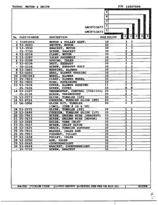 Motor And Drive Page 2 Diagram and Parts List for LNC-8753A77  Maytag Dryer