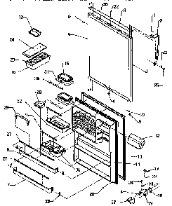 Refrigerator Door Diagram and Parts List for TSI18R2-P1182102W  Amana Refrigerator