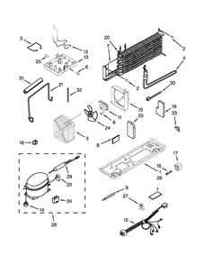 Unit Parts Diagram and Parts List for M8RXEGMAS01  Maytag Refrigerator