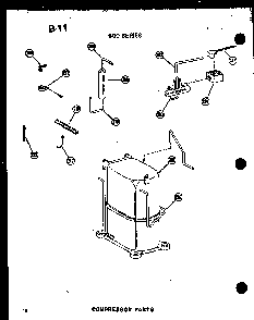 Compressor Parts Diagram and Parts List for 619-3P P54720-45R Amana Air Conditioner