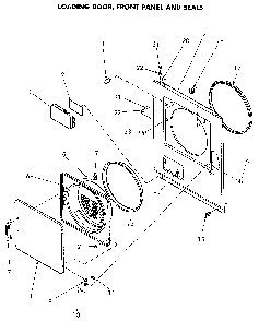 Loading Door And Seals Diagram and Parts List for NG4819L53738  Speed Queen Dryer