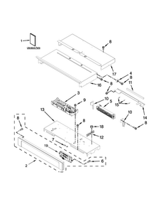 Control Panel Parts Diagram and Parts List for MEW9630DS00  Maytag Wall Oven