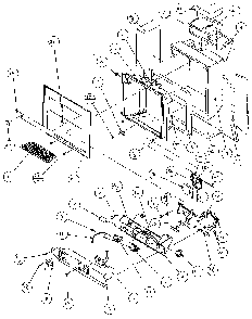 Ice And Water Cavity Diagram and Parts List for 36768-P1135803W  Amana Refrigerator