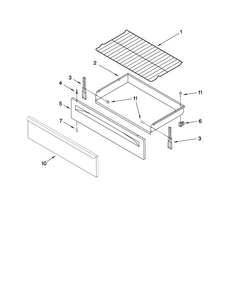 Drawer & Broiler Parts Diagram and Parts List for AER5823XCB0  Amana Range