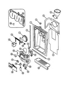 Fountain Diagram and Parts List for JSD2574ARA  Jenn-Air Refrigerator