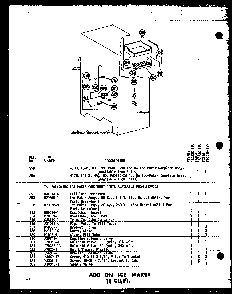 Add On Ice Maker 18 Cu. Ft. Diagram and Parts List for T16J-P60236-9W  Amana Refrigerator