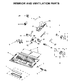 Interior and ventilation parts Diagram and Parts List for YMMV6190FZ3  Maytag Microwave