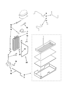Lower Unit And Tube Parts Diagram and Parts List for JS42CXDUDB02  Jenn-Air Refrigerator