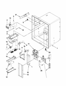 Refrigerator Liner Parts Diagram and Parts List for MFI2269VEM1  Maytag Refrigerator