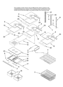 Shelf Parts, Optional Parts Diagram and Parts List for MBB1952HEB10  Maytag Refrigerator