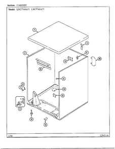 Cabinet Diagram and Parts List for 7749A71  Norge Dryer