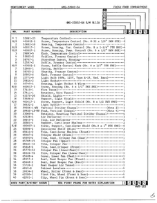 Fresh Food Compartment Page 2 Diagram and Parts List for 22802-A  Admiral Refrigerator