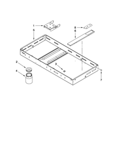 Burner Box Assembly Diagram and Parts List for JED8345ADB15  Jenn-Air Cooktop