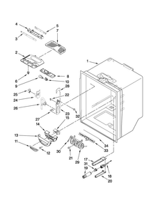 Refrigerator Liner Parts Diagram and Parts List for MFD2562VEM4  Maytag Refrigerator