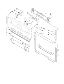 Control Panel Parts Diagram and Parts List for AGR5844VDB1  Amana Range