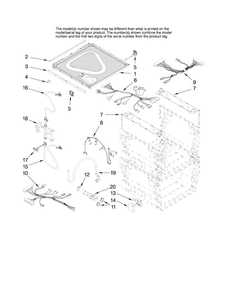 Frame And Lid Parts Diagram and Parts List for JDD4000AWS2  Jenn-Air Dishwasher