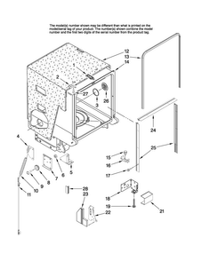Tub And Frame Parts Diagram and Parts List for MDBH955AWB2  Maytag Dishwasher