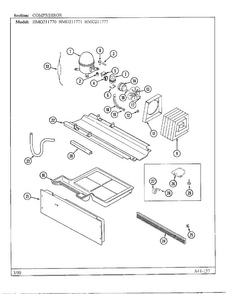 Compressor Diagram and Parts List for HMG211770  Admiral Refrigerator