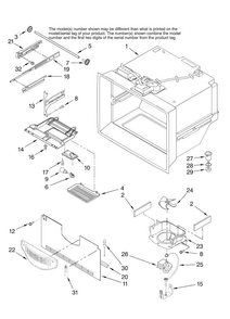 Freezer Liner Parts Diagram and Parts List for ABL2037FES12  Amana Refrigerator