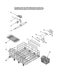 Lower Rack Parts Diagram and Parts List for MDB7851AWS10  Maytag Dishwasher