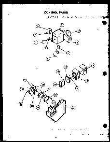 Control Parts Diagram and Parts List for GFD240 MN04 Caloric Refrigerator