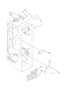 Refrigerator Liner Parts Diagram and Parts List for MSD2553WEM01  Maytag Refrigerator
