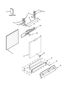Door And Panel Parts Diagram and Parts List for MDB4949SDH2  Maytag Dishwasher