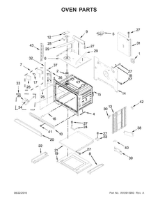 Oven Parts Diagram and Parts List for JMW3430DS02  Jenn-Air Microwave