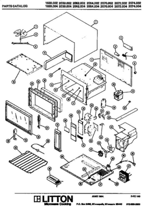 01 - Page 1 Diagram and Parts List for 1639004  Litton Microwave