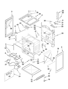 Chassis Parts Diagram and Parts List for AER5523XAW0  Amana Range