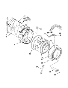 Tub And Basket Parts Diagram and Parts List for MHWE400WR00  Maytag Washer