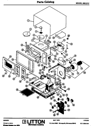 Page 13 Diagram and Parts List for 550017  Maytag Microwave