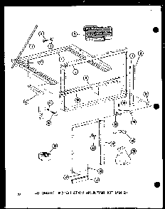 Automatic Installation Mounting Kit Diagram and Parts List for 113W-3W P54975-64R Amana Air Conditioner