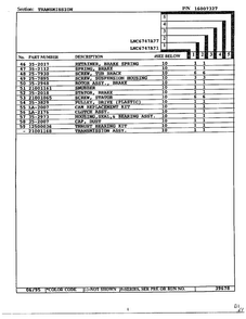 Transmission Page 3 Diagram and Parts List for 6747A77  Norge Washer