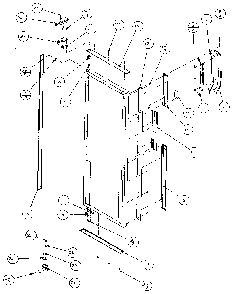 Refrigerator Door, Hinge & Trim Diagram and Parts List for 36541-P1121702W  Amana Refrigerator