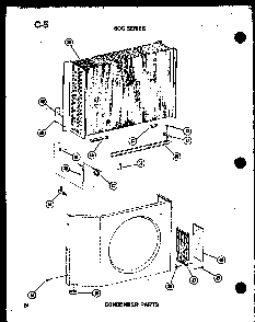 Condenser Parts Diagram and Parts List for 619-3P P54720-45R Amana Air Conditioner