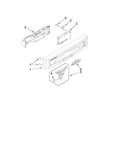 Control Panel And Latch Parts Diagram and Parts List for MDB4709AWB2  Maytag Dishwasher