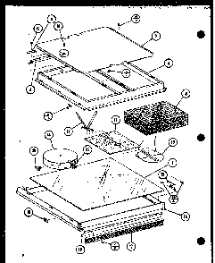 Heater Box Diagram and Parts List for ARC-502 P85675-1S Amana Range