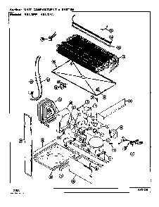 Unit Compartment & System Diagram and Parts List for RB170PA DG25A Magic Chef Refrigerator