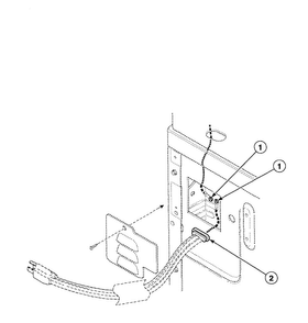 Strain Relief Diagram and Parts List for FEU17AWF1702  Speed Queen Dryer