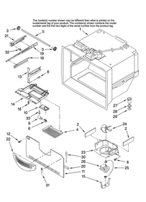 Freezer Liner Parts Diagram and Parts List for ABB1922FED10  Amana Refrigerator