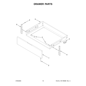 Drawer Parts Diagram and Parts List for YMSES7030SZ0  Maytag Range